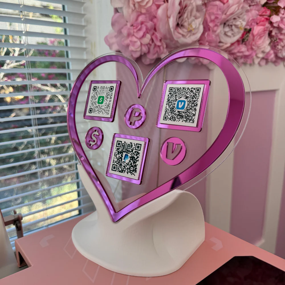 3 QR code acrylic Heart stand FREE US DELIVERY - Image 23