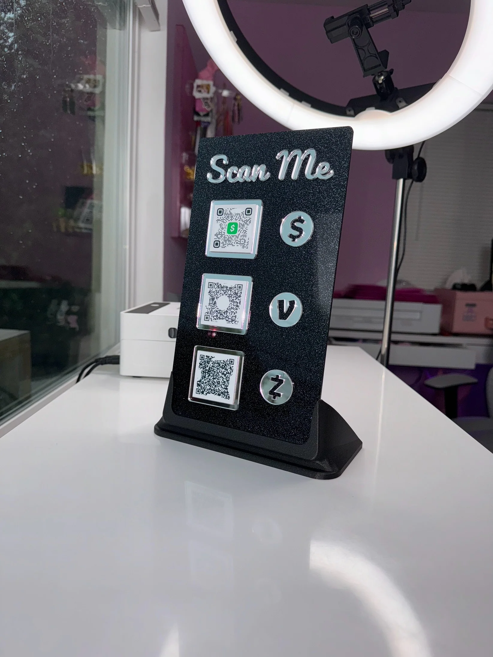 Rectangle 3 QR code acrylic stand FREE US DELIVERY - Image 12