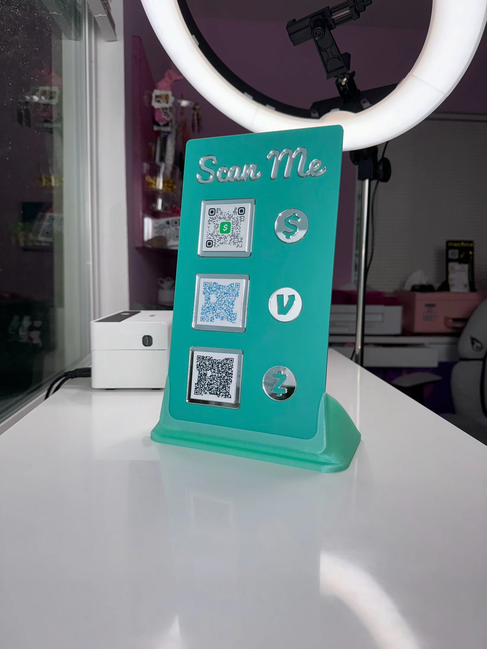 Rectangle 3 QR code acrylic stand FREE US DELIVERY - Image 15