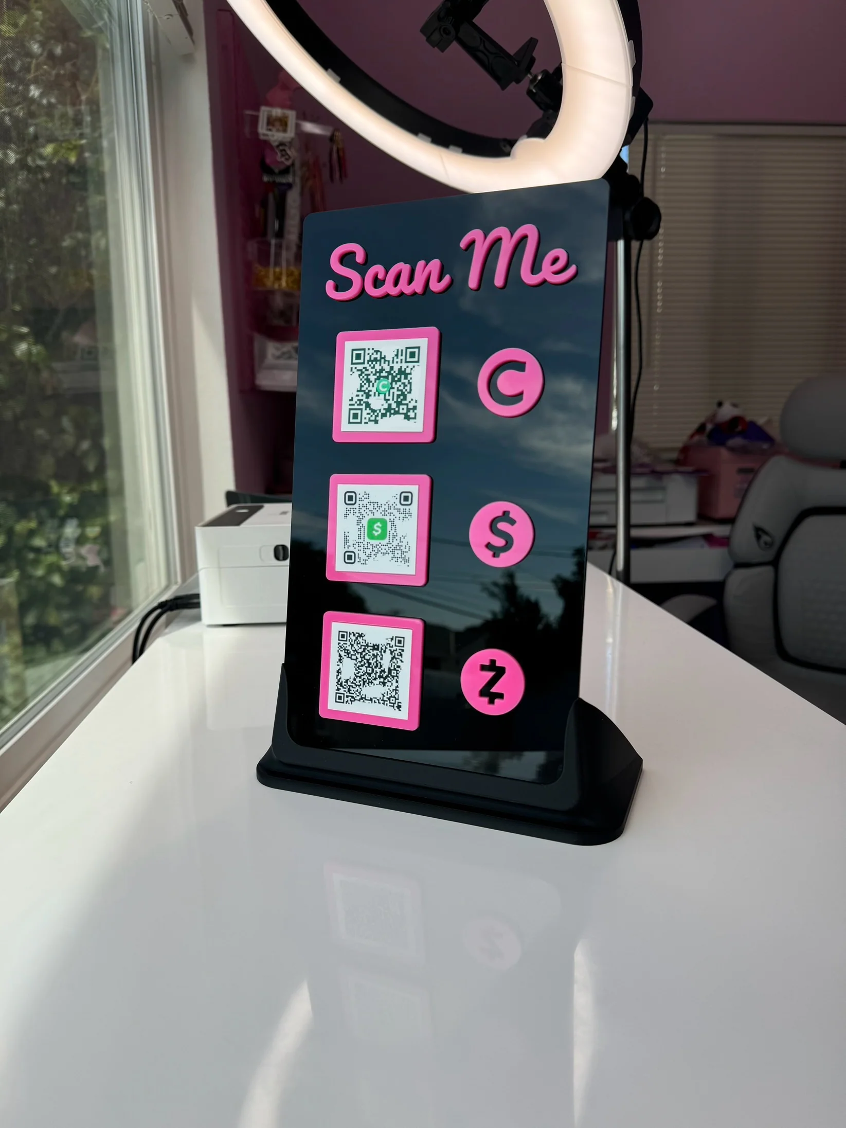 Rectangle 3 QR code acrylic stand FREE US DELIVERY - Image 22