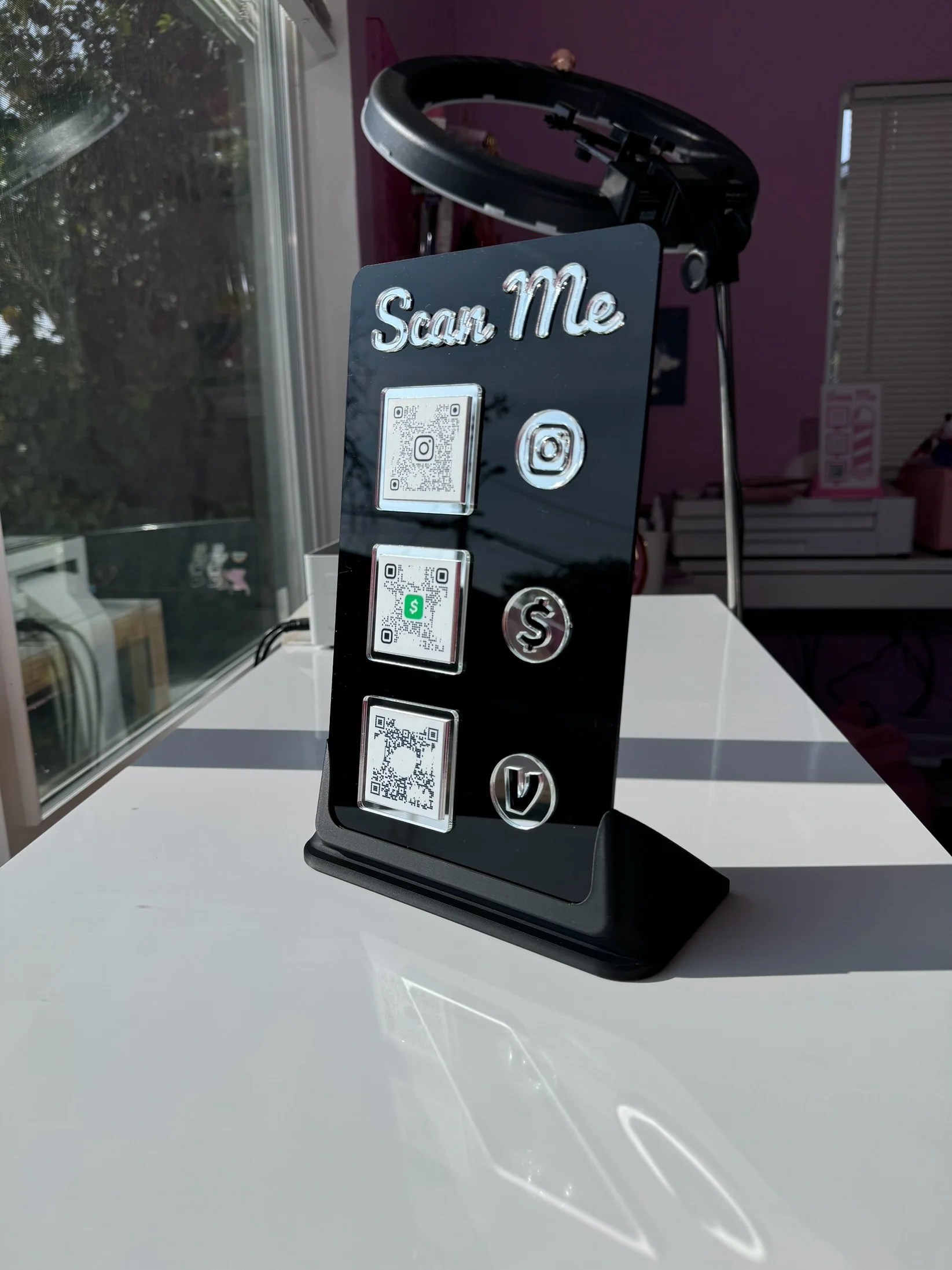 Rectangle 3 QR code acrylic stand FREE US DELIVERY - Image 23