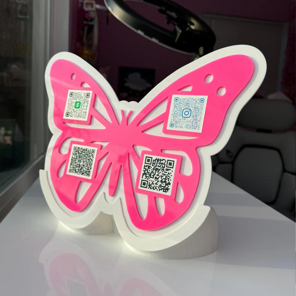 4 QR code acrylic Butterfly stand FREE US DELIVERY - Image 5