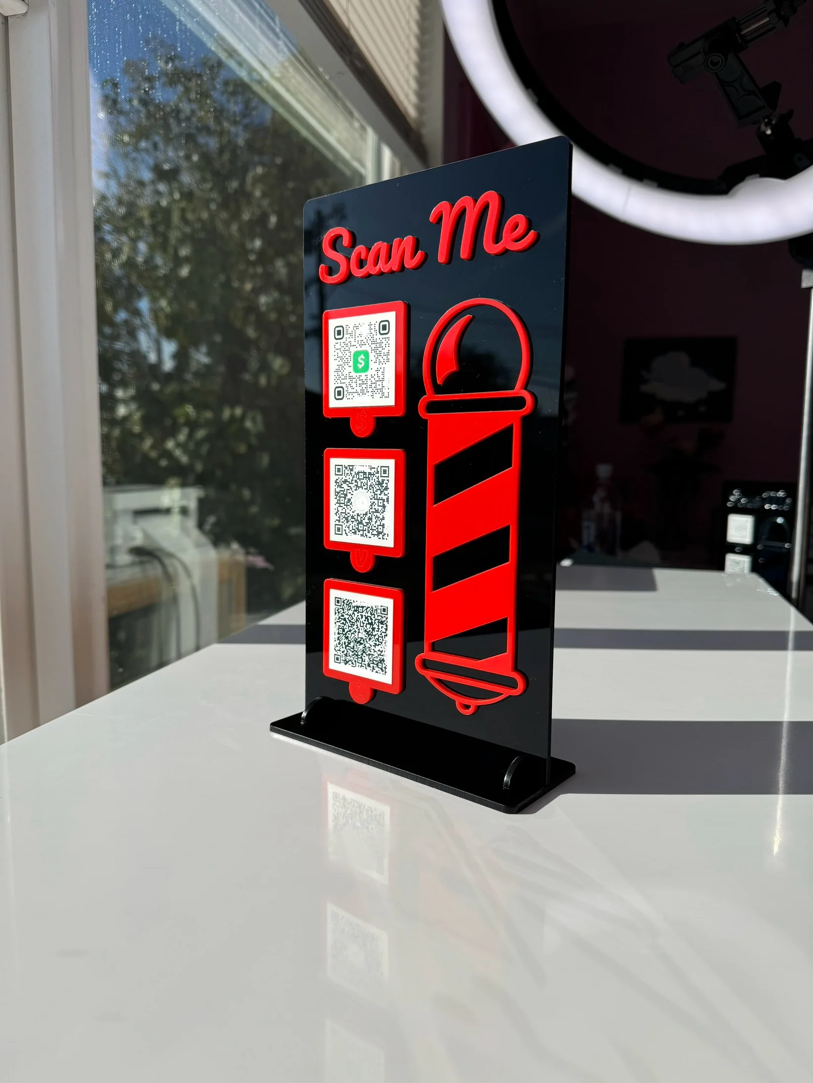 Barber 3 QR code acrylic stand FREE US DELIVERY - Image 6