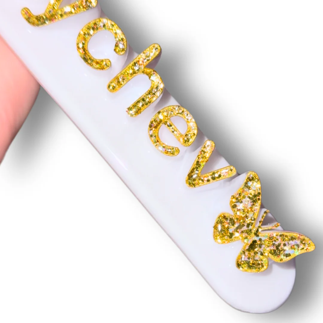 White nameplate with Butterfly #18 - Image 3